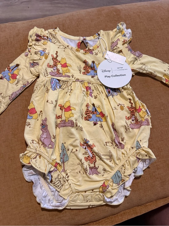 Little Sleepies Other - Little Sleepies Yellow Winnie the Pooh Ruffle Romper